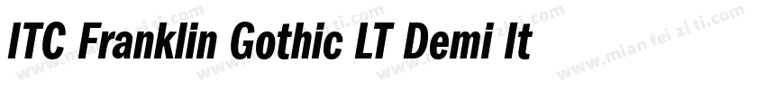 ITC Franklin Gothic LT Demi Italic字体转换